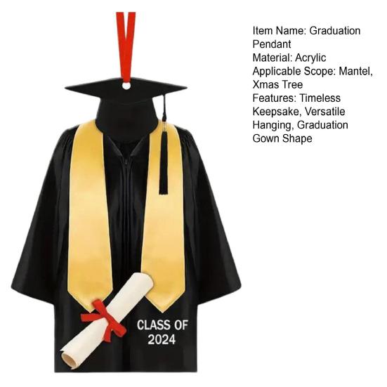 Выпускной кулон 2024 года, украшение в форме выпускного платья, украшение для выпускного в старшей школе, украшение для каминной доски