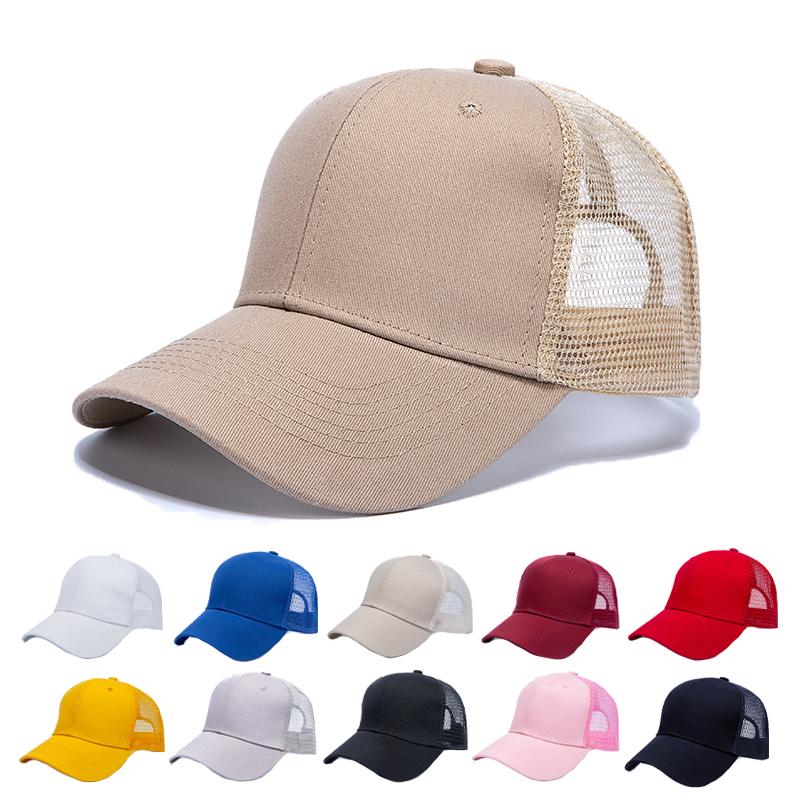 Custom Embroidery logo High Quality Mesh Cap Hats 6 Panel Trucker Hat
