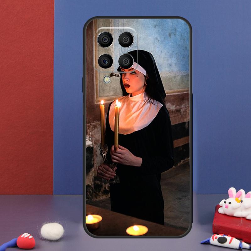 Sister Style Nun Sexy Girl Case For Samsung Galaxy M16 M06 M36 M56 M15 M11 M31 M21 M53 M13 M32 M52 M35 M55 M14 M34 M54