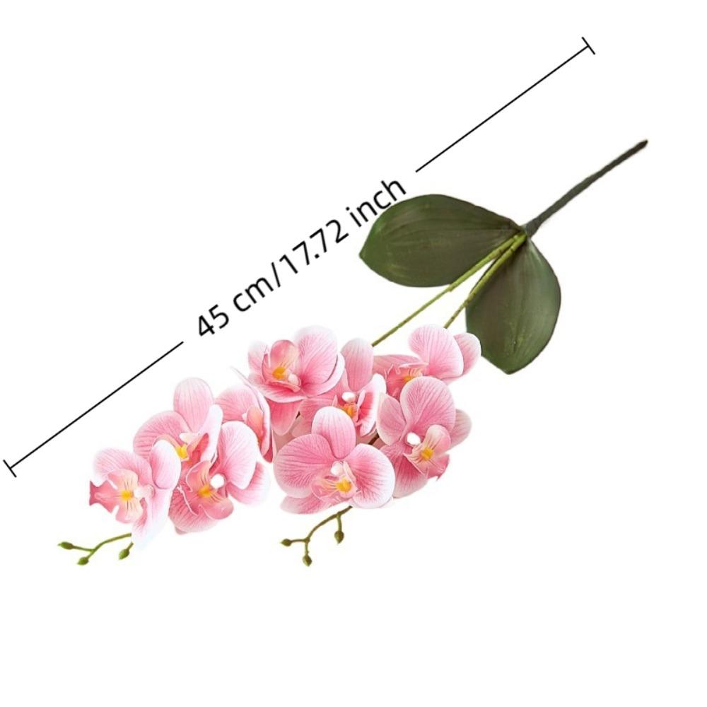 45cm Artificial Butterfly Orchid 9-Heads Fake Phalaenopsis Flower  Wedding Accessories