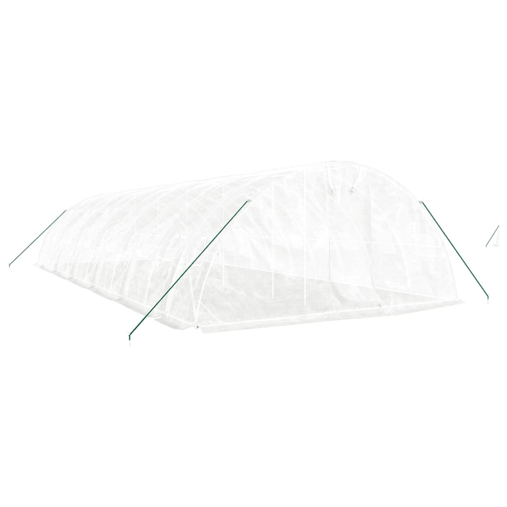 Greenhouse with Steel Frame White 60 m² 12 x 5 x 2.3 m