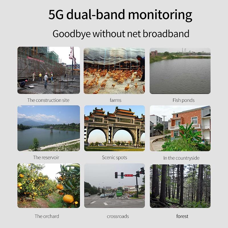 Беспроводная камера Wi-Fi 5 ГГц и 2,4 ГГц, 8 светодиодов, инфракрасная веб-камера ночного видения, водонепроницаемая купольная видеокамера наблюдения, поддерживает голосовую связь в режиме реального времени