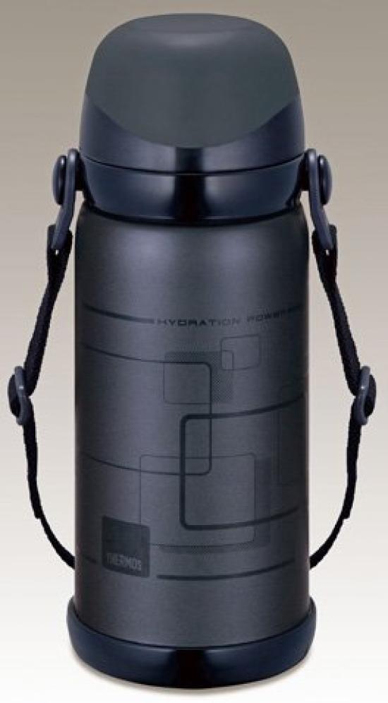 Термос с вакуумной изоляцией, черный металлик MBK, 2-х местный, 0,8 л/0,82 л FEG-800W