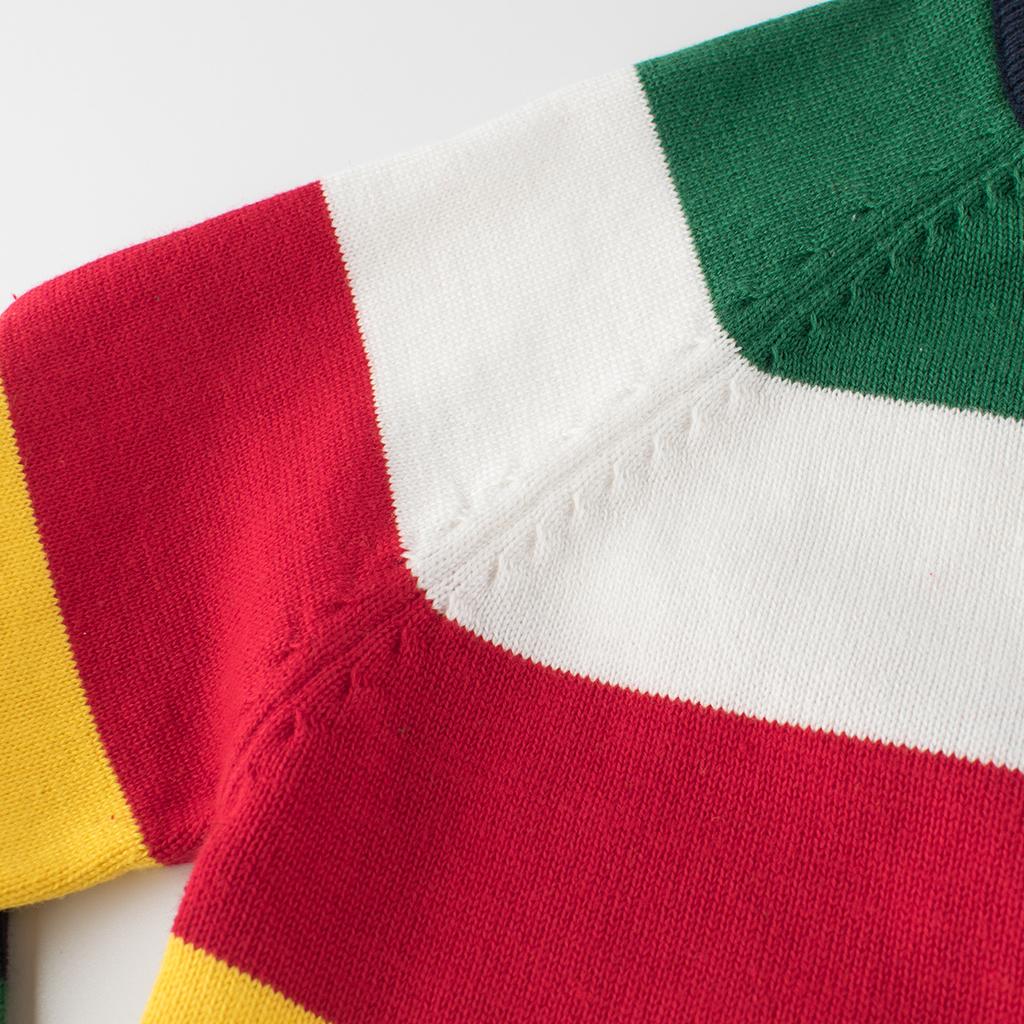 Полосатый кардиган для мальчиков, детское пальто-свитер соответствующего цвета