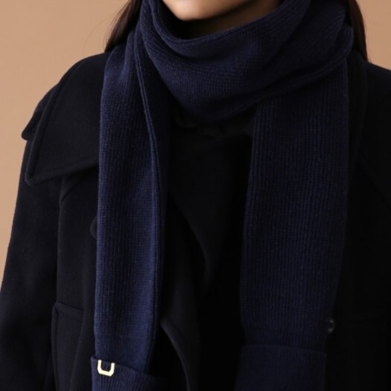 UNDERCONTROL STUDIO SLEEVE MUFFLER / LAMBS WOOL / HT navy