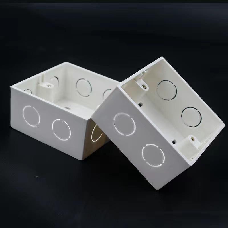 Двухсекционная огнестойкая монтажная распределительная коробка PVC86 для настенных выключателей и розеток.