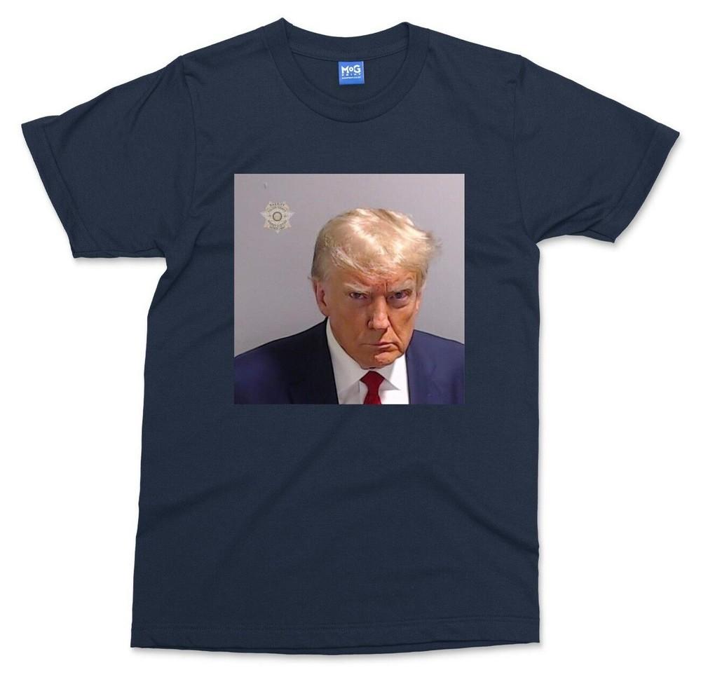 Donald Trump Mugshot Jail Headshot TShirt Funny Fake News President Trump 2026