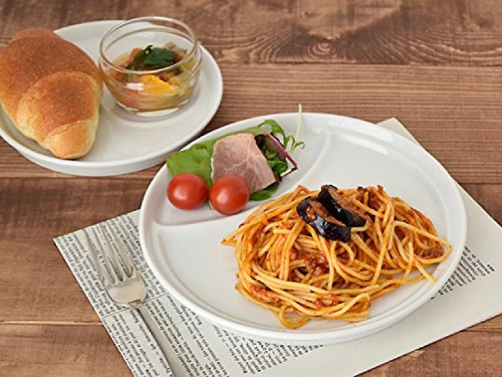 Tableware East Divider Plate Round 2 Lunch 22cm White