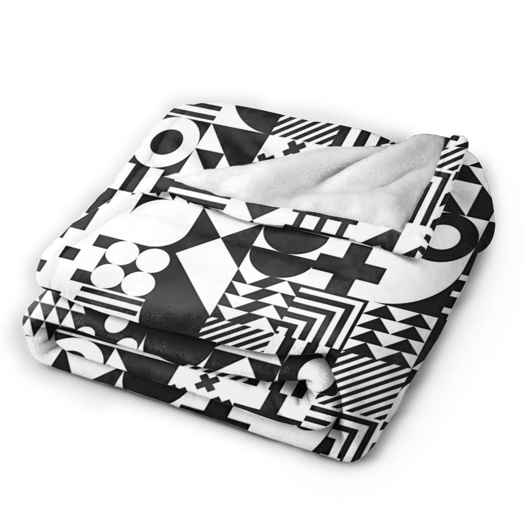 Warm Soft Blanket Picnic Bauhaus Elements Abstract Geometric Throw Blanket Flannel Bedspread For Couch Chair Sofa Bed Sofa Bed