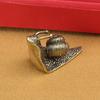 Copper Snail Small Copper Carving Solid Brass Small Ornament Tea Ceremony Copper Art Copper Tea Pet Copper Hand Handle Antique