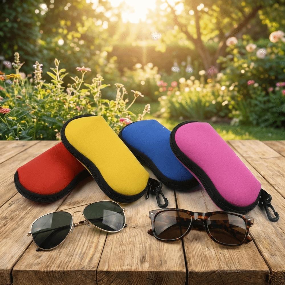 Waterproof Portable Eyeglass Pouch Dustproof Shockproof Glasses Storage Bag Zipper Closure Anti-Scratch Eyeglasses Organizer