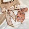 1/4pcs Hair Accessories Skinny Silk Scarf Foulard Ribbon Scarves Bag Wrist Bandana  Women Spring