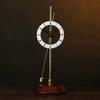 Desktop Aerodynamic Clock Table Clock Invisible Home Decor Desk Pendulum Brass Solid Wood Silent Clock Decoration