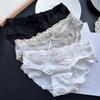 Women's Spring and Autumn Cotton Cute Wrap Hip Mesh Low Rise Panties