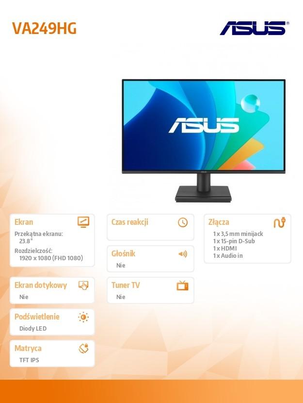 Monitor 23.8 inches VA249HG FHD IPS 120Hz HDMI VGA