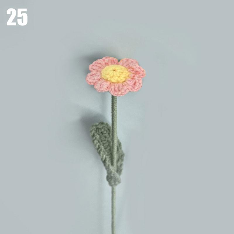 1 шт. свадебное украшение ручной вязки цветок роза тюльпаны букет искусственных цветов вязаный букет