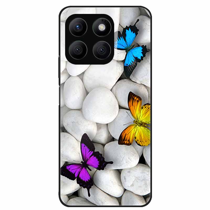 For Honor X8C Case Tempered Glass Hard PC Back Shell for Honor X8C 4G Phone Cases Bumper Covers for HonorX8C X 8C Fashion Shells