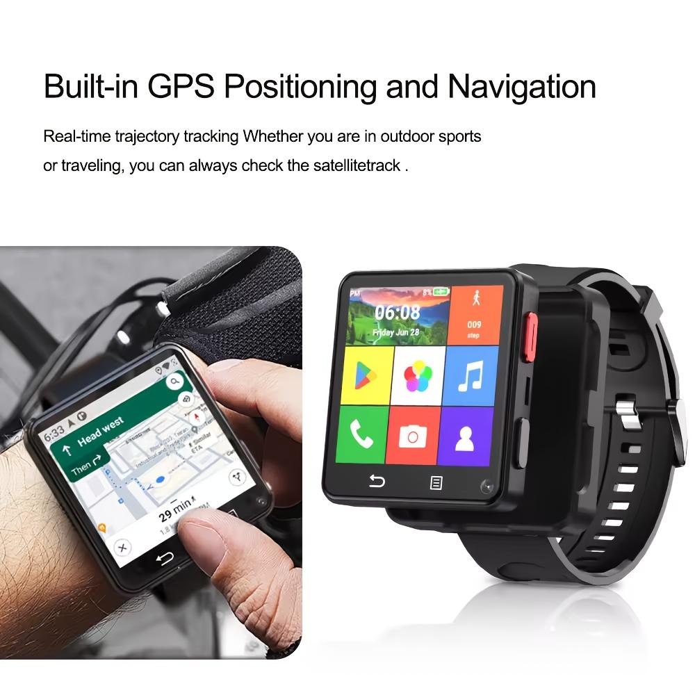 SIM Card Smartwatch 2.64 Inch Men’s Smart Watch with GPS, WiFi, Camera & Wireless Calls 2.64" HD Display, Android Mini Phone Function, 1200mAh Battery