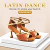 Женская обувь для латинских танцев на замшевой подошве, обувь для бальных танцев, кубинские каблуки