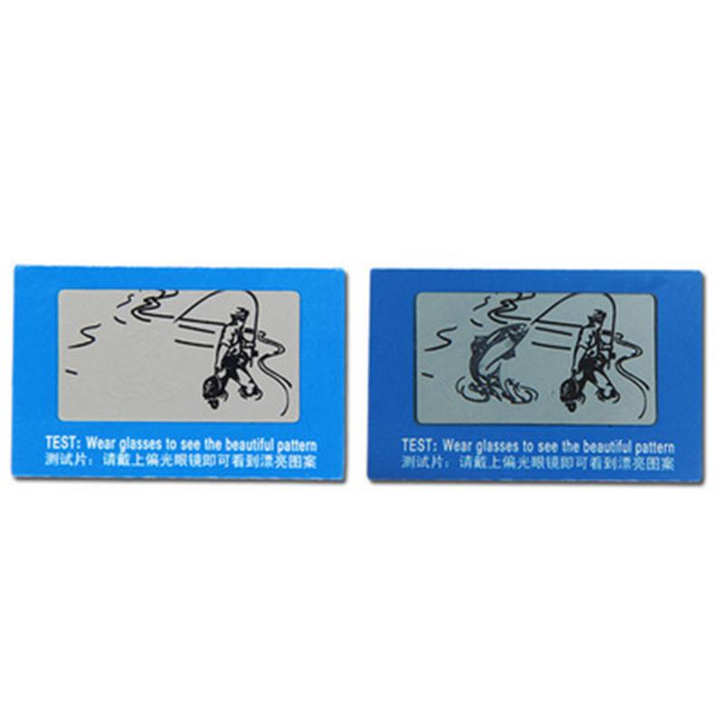 Новые прочные поляризационные солнцезащитные очки с оттенками линз, тестер для очков, тестовая карта, забавная проверка