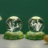 Tulip Crystal Ball 3D Night Light - Luminous Bedroom Ornament & Birthday Gift for Girls