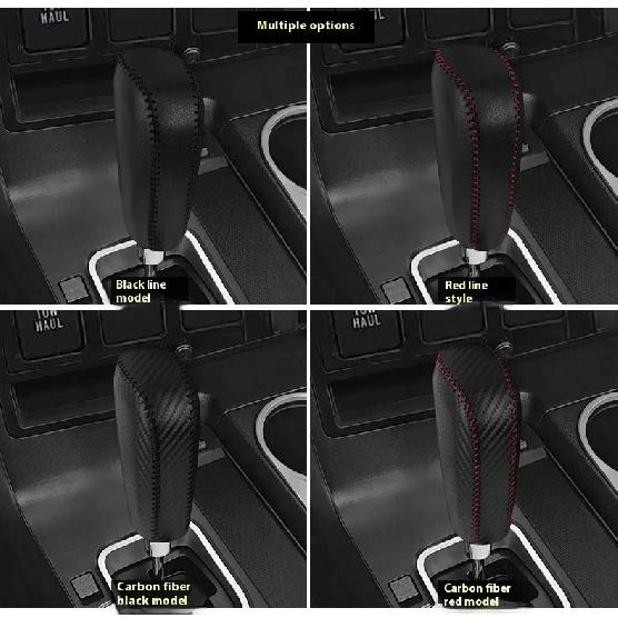 Suitable for Toyota models4runner Redwood Gear Shift Knob Decorative Leather Cover Gear Shift Protector Gear Shift Accessories
