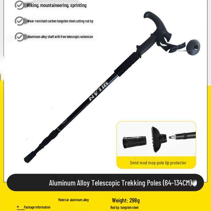 Foldable Carbon Fiber Trekking Poles for Men & Women - Telescopic Hiking and Climbing Sticks