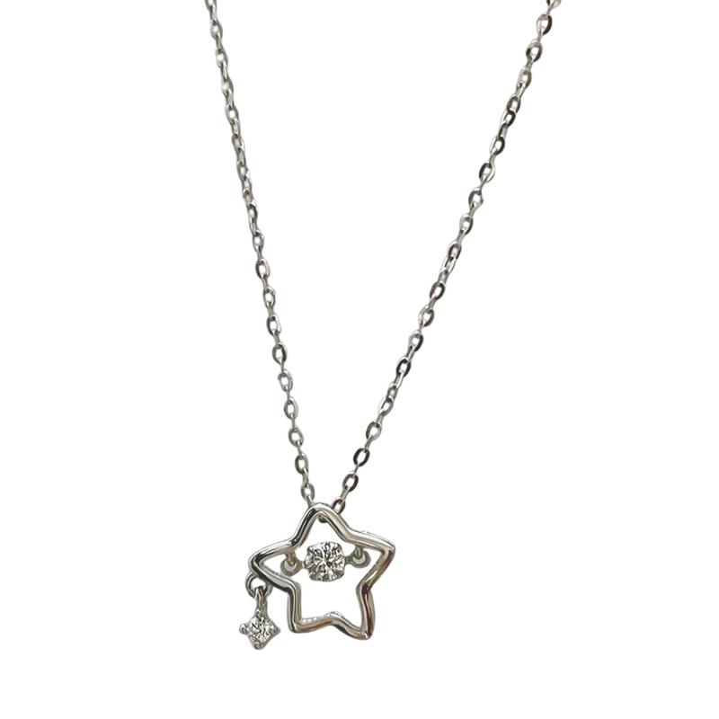 Star Necklace  Shiny  Pendants For Girl Chains Personality Jewelry