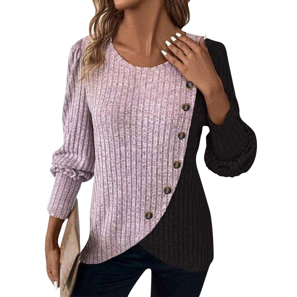 Женские рубашки из денима на пуговицах, повседневные, с длинным рукавом, с V-образным вырезом, из шамбре, блузка, топ