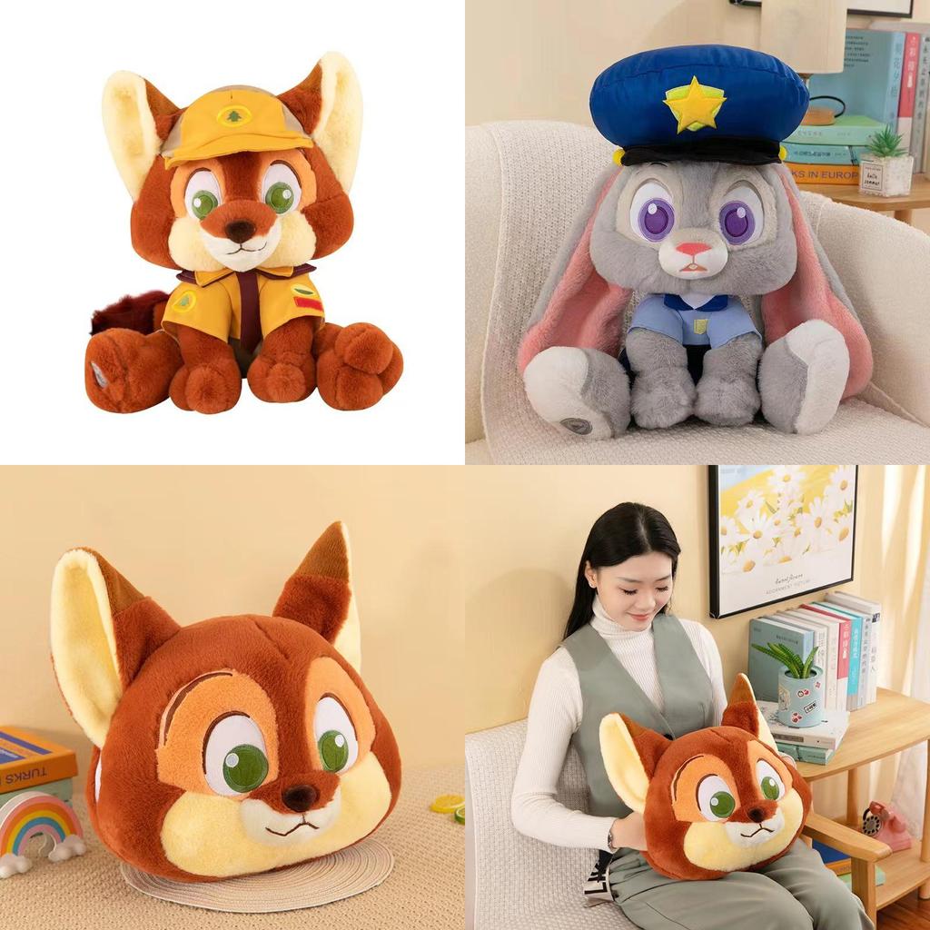 Trendy Animal Nick Judy Plush Fox Bunny Detective Dolls Stuffed Toy Bundle