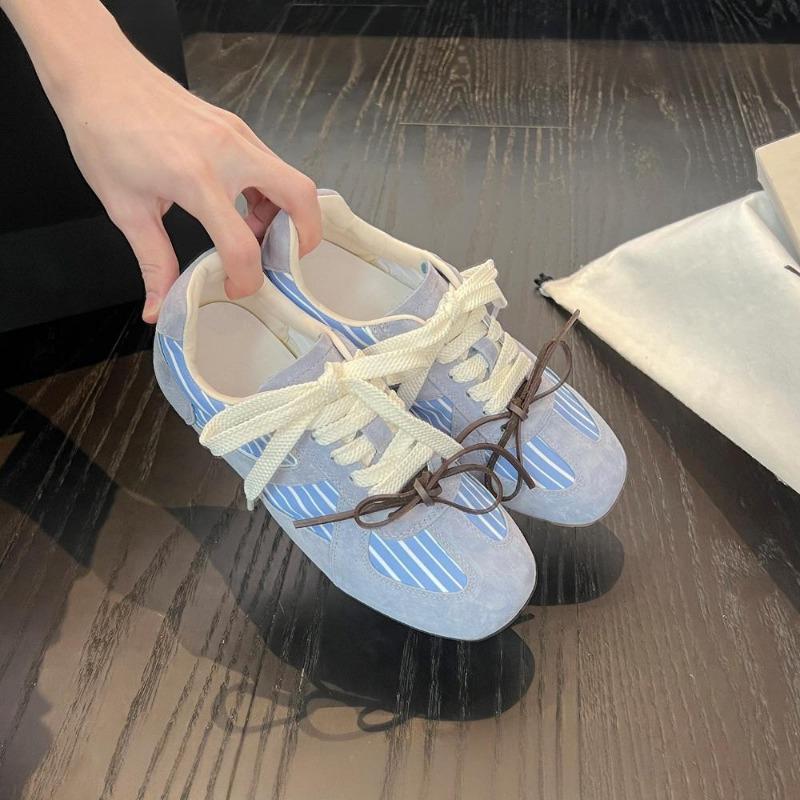 Ретро контрастная цветная вставка, плоская подошва, женские, новые модные, универсальные, удобные, легкие, в балетном стиле