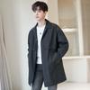 Trench Coat Men's Medium and Long Spring and Autumn Coat Trendy Korean Version Loose Casual High-end Coat