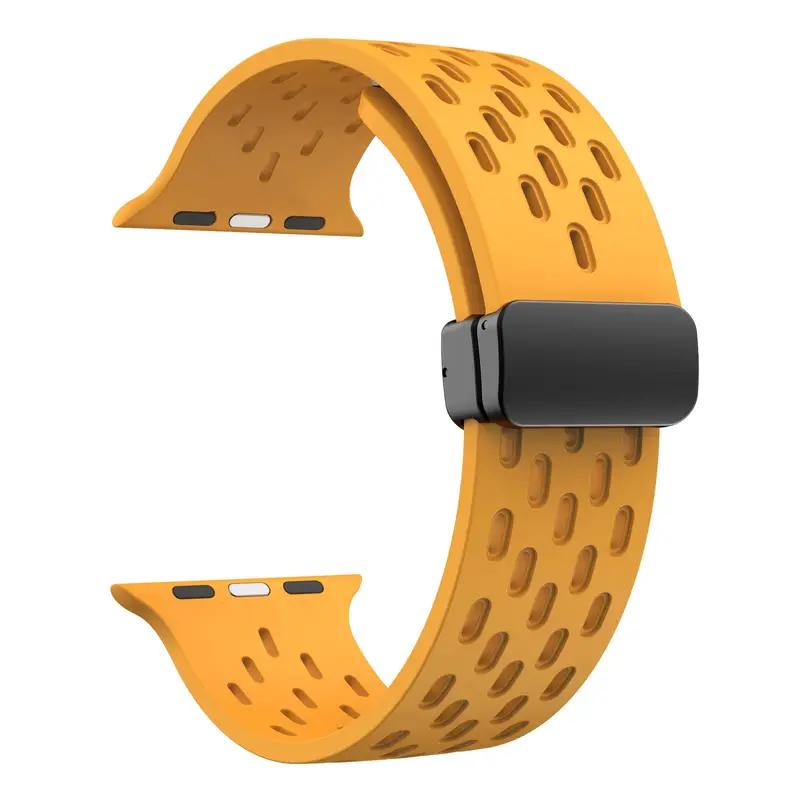 Силиконовый ремешок для Apple Watch band 49мм 45мм 44мм 42мм 46мм 40мм 41мм Браслет Correa iWatch Series 11 9 8 10 SE 7 6 5 Ultra 2