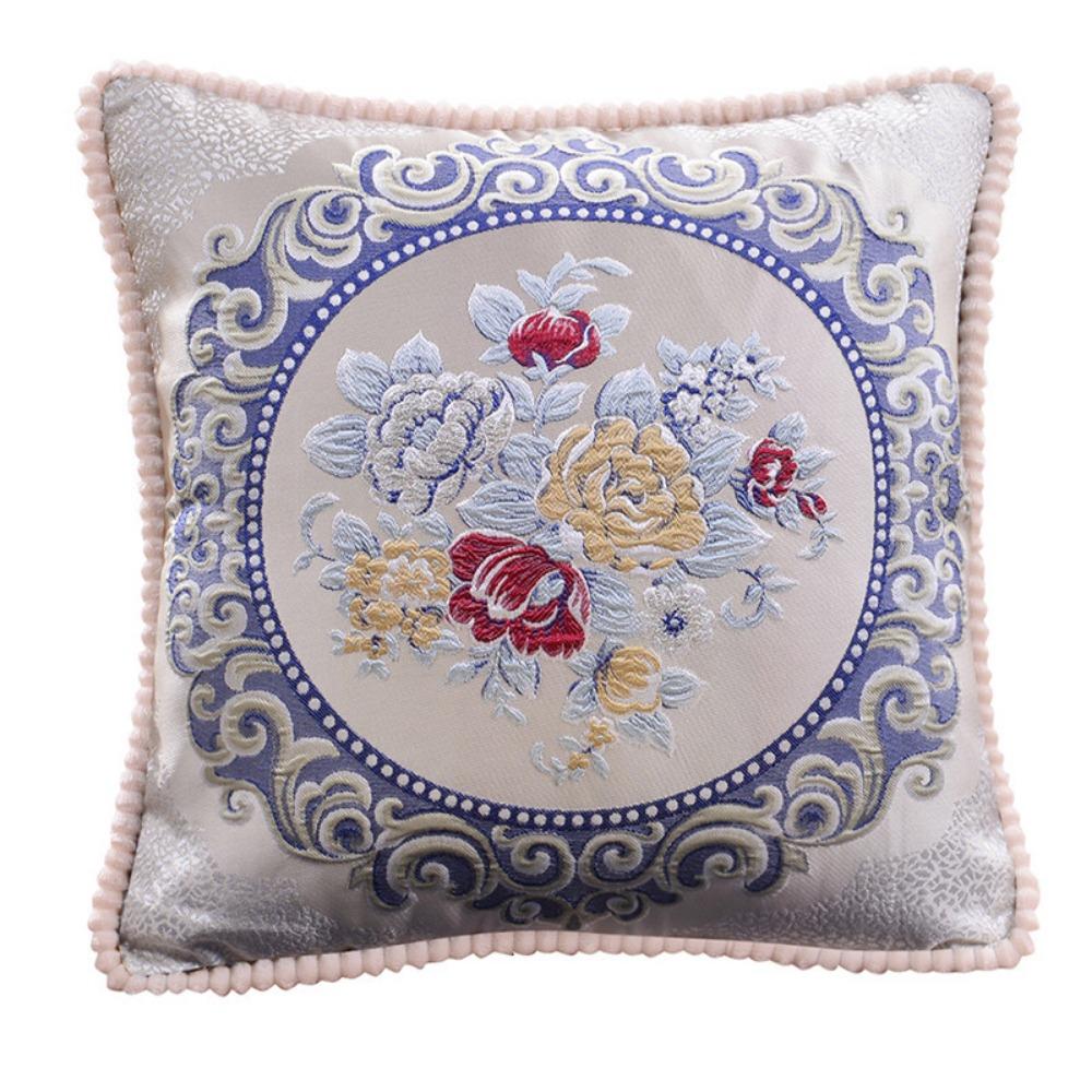 Retro Decorative Jacquard Pillow Case Europe Style Throw Pillow Case Cushion Cover Sofa Decor