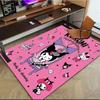 1pc Sanrio Kuromi Mermaid Printed Office Carpet Rectangle Rug Under The Table,Perfect Room Decor for Living Room, Bedroom, Kitchen, Non-slip Floor Mat