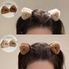 1pc Cute Cat Ear Plush Hair Clip Small Fluffy Hair Claw Lovely Women Hairpin Fashion Headwear For Girls Hair Accessories