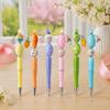 Decorative Ballpoint Pens 6 Sets Easter Beadable Pen Kit, DIY Crafting Set Fun Stationery Supplies with Beads Charms for Office School, Gifts
