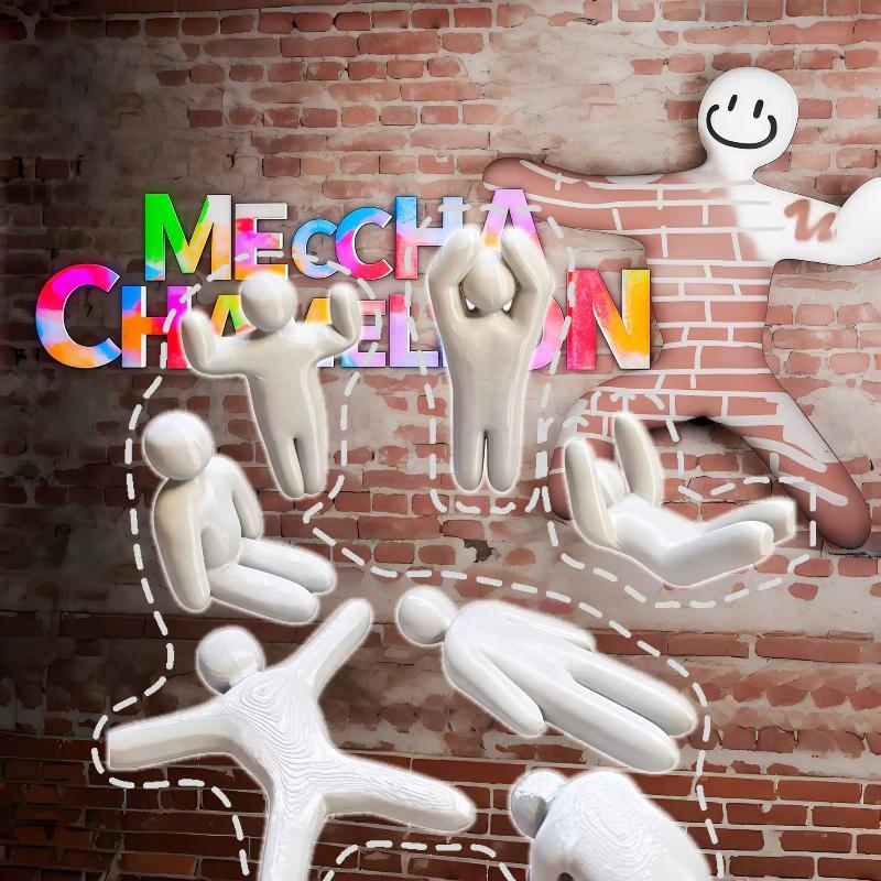 3D Printed Sci-Fi Mecha Chameleon Robot Model 8Pcs Multi-Pose Collectible Figurines for Hobby Collection Home Decor