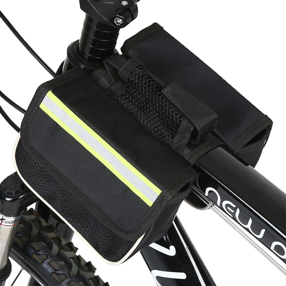 Передняя рама Седло Верхняя труба Велосипедная сумка Водонепроницаемая Велоспорт Велосипед Двойные карманы Сумка