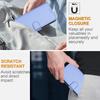 For iPhone 17 Wallet Case with Strap Carbon Fiber Texture Leather Mobile Cover