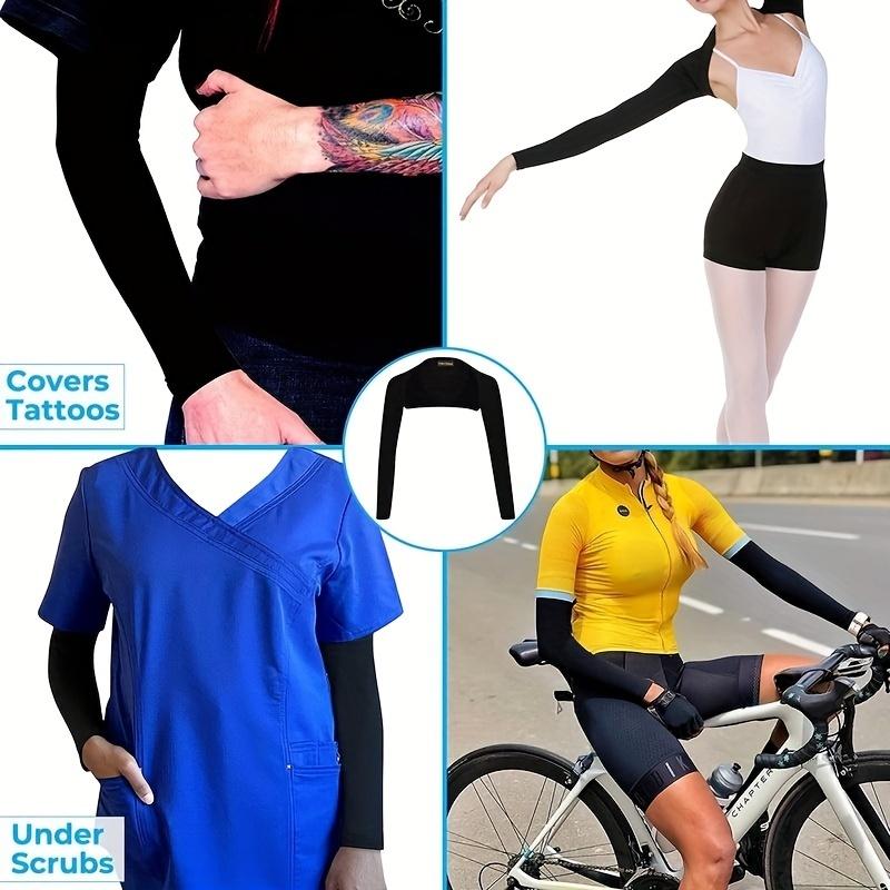 Ice Silk UV Protection Arm Sleeves Unisex Cooling Sports Arm Cover for Cycling Outdoor Activities with Sun Protection