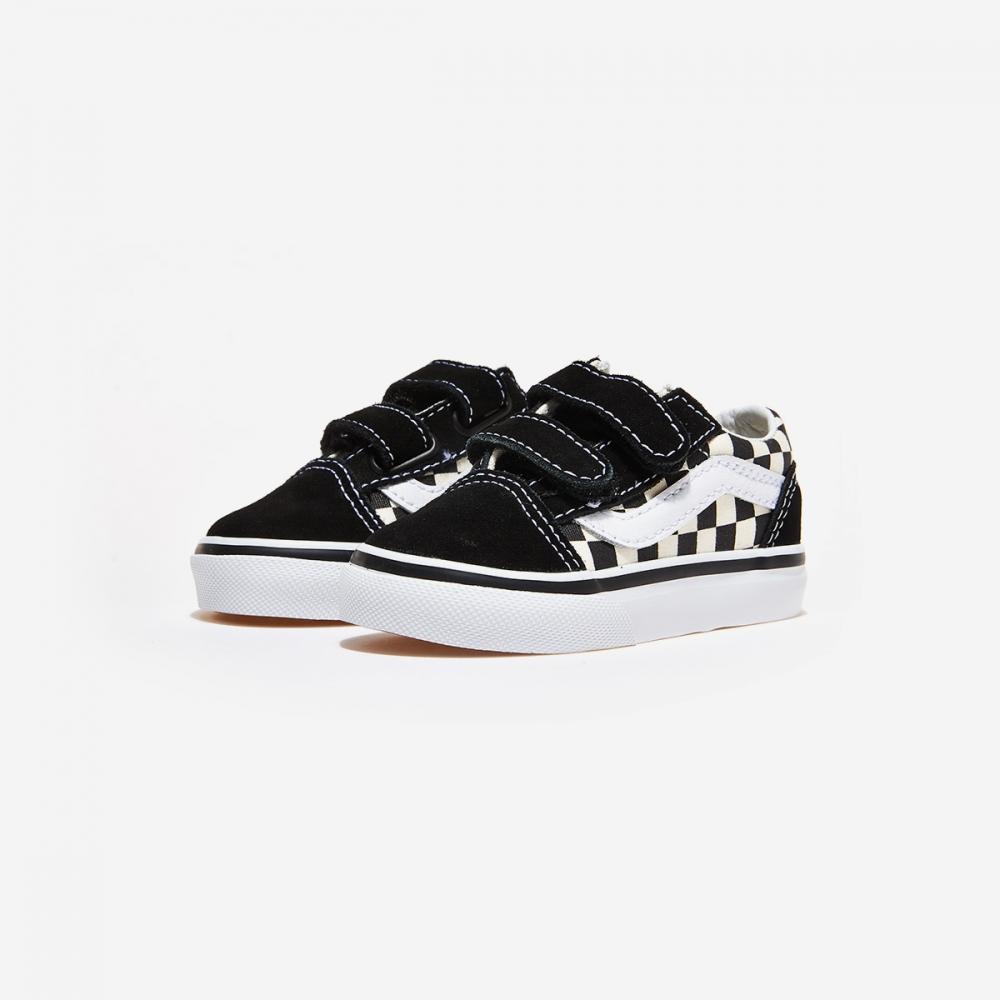 Vans Old School Velcro Primary Check Black White Vn0a38jnp0s Primary Check Black White