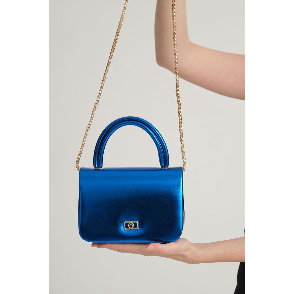 Женская сумка золотого цвета с золотым блестящим ремешком-цепочкой Женская сумка на плечо Сумка для вечернего платья