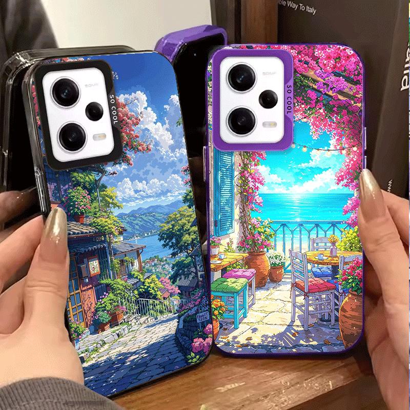 Эстетичный Аниме Пейзаж Мягкий Чехол для Телефона для Samsung Galaxy S24 S25 FE S26 Edge S23 Ultra S22 Plus S21 + Ударопрочный Чехол Задняя Панель Sh