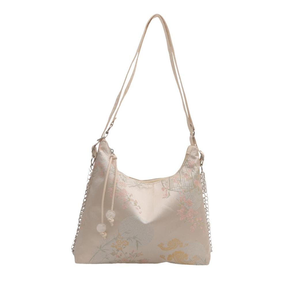 Large Capacity Chinese Style Backpack Embroidery Cheongsam Tote Bag Women's Shoulder Bag Daily