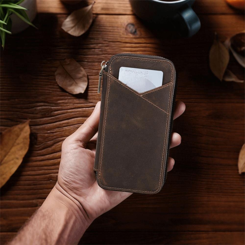 Винтажный стиль Натуральная кожа Пенал 4 отделения Дизайн Чехол для ручек Сумка для карандашей Канцелярские товары