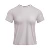 Vanish Elite Solid Color Casual Simple Breathable Short Sleeve T-Shirt Women Tops Light-Gray 1389868-009