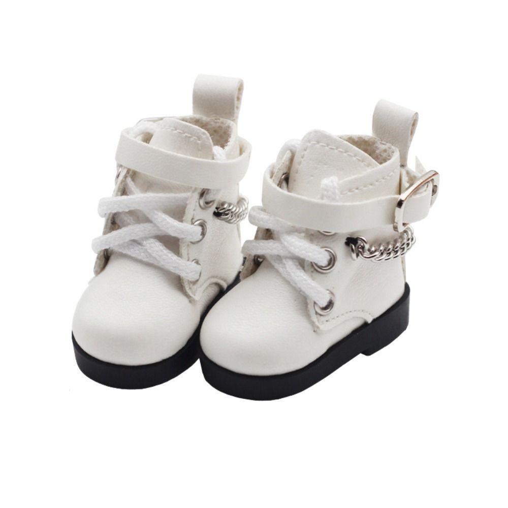 1/6 Playing House Changing Dressing Game Mini Chain Boots PU Leather Doll Shoes Toys Accessories