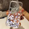 Светло-фиолетовый цветочный узор Прозрачный чехол для телефона Для iPhone 17 16 15 14 13 12 11 Pro Max Air 14 Plus XS X XR Ударопрочный Мягкий чехол