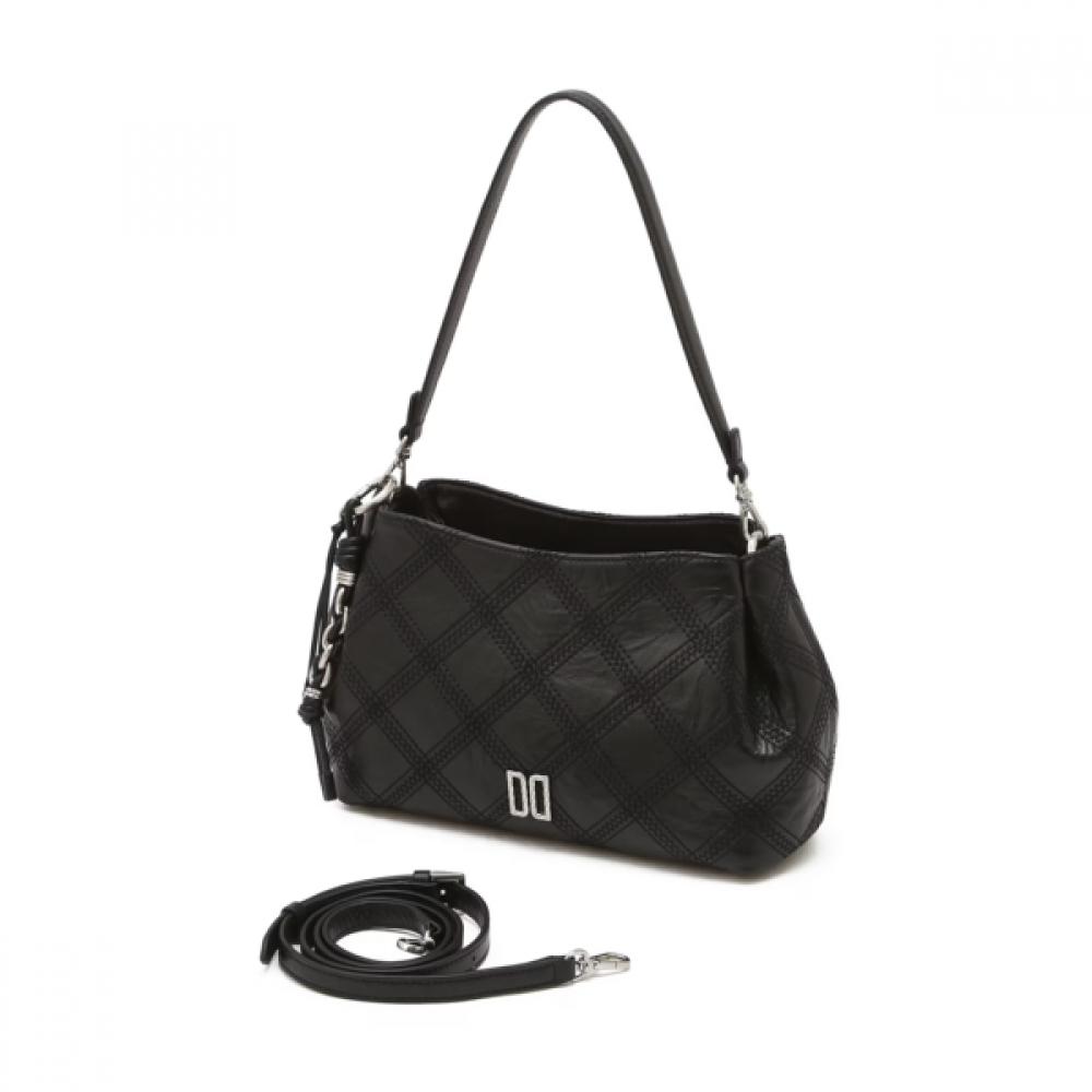 Daks Quilted Bloom Black Leather Shoulder Bag Dcba6f321bk